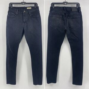AllSaints Rex Slim Fit Jeans Washed Black Denim Button Fly Mens 30 ME027P